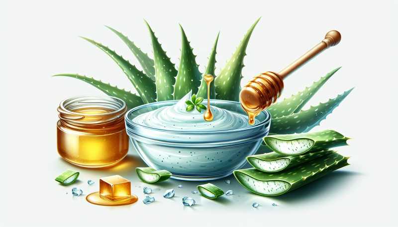 Zklidňující maska na obličej z aloe vera a medu